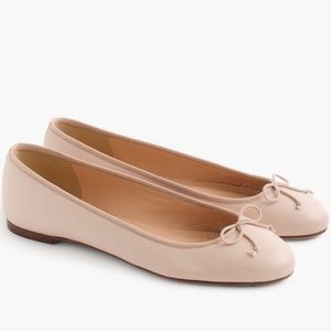 J CREW New Coco genuine leather blush pink ballet flat bow style G1939 size 8